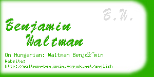 benjamin waltman business card